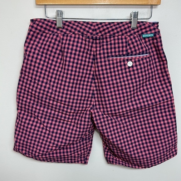 Bonobos Banzai 9" Checkered Swim Trunks Size 29 - Picture 4 of 6